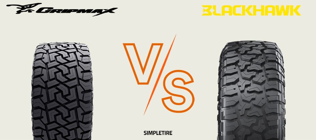 Gripmax MaxGrip X/T vs BlackHawk Ridgecrawler R/T tires