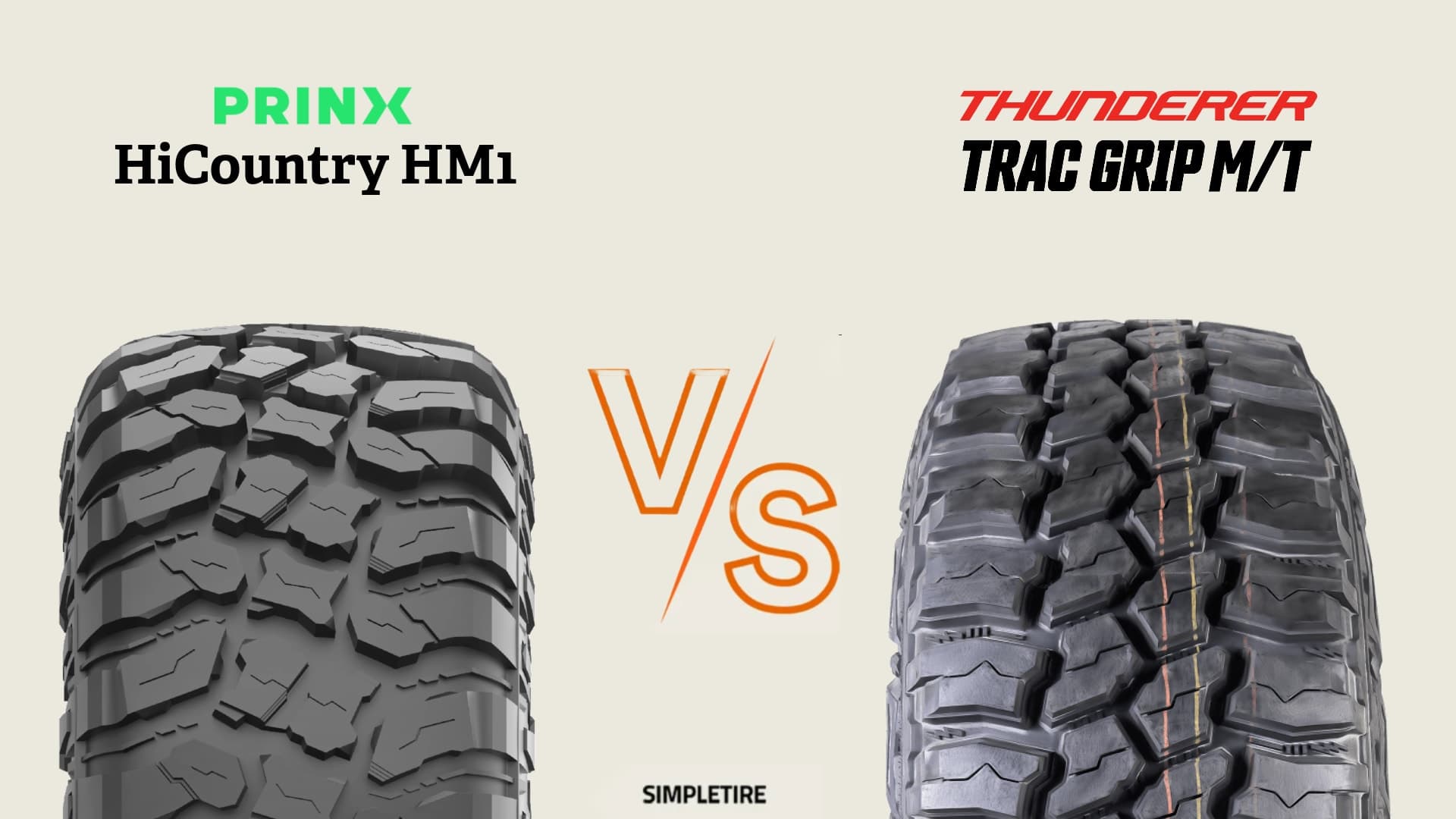 Prinx HiCountry HM1 vs Thunderer Trac Grip M/T tires